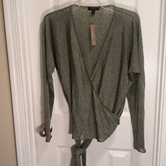 J. Crew Sweaters - Nwt J.Crew Linen Knit wrap top sz.S